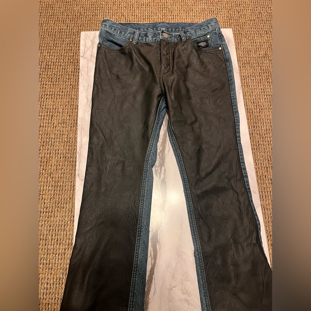 Harley-Davidson Black and Blue Straight Leg Jeans